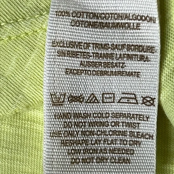 WE THE FREE PEOPLE Lou Legacy Henley Top‎ M Crochet Lace Highlighter Yellow Y2K - Picture 16 of 17